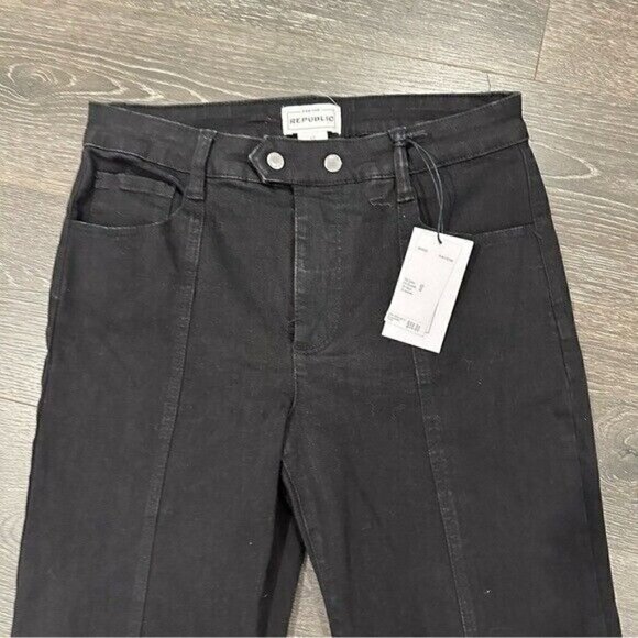 For the Republic Womens Denim Pants Wide Leg Zippered Hem Accent Black Size 10 - Picture 5 of 8